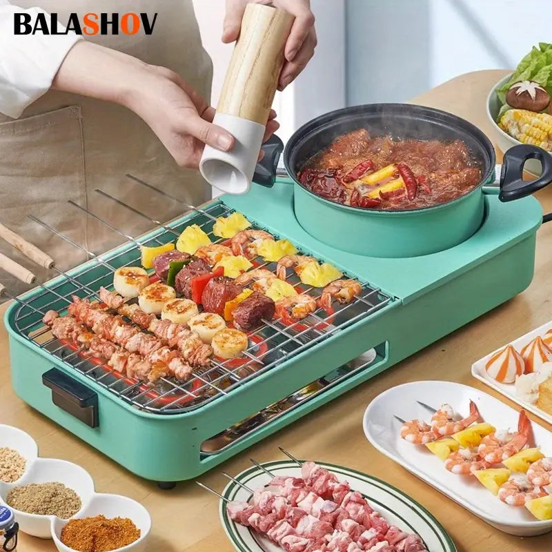 Combinación de Parrilla Eléctrica y Olla Caliente BALASHOV 2-en-1