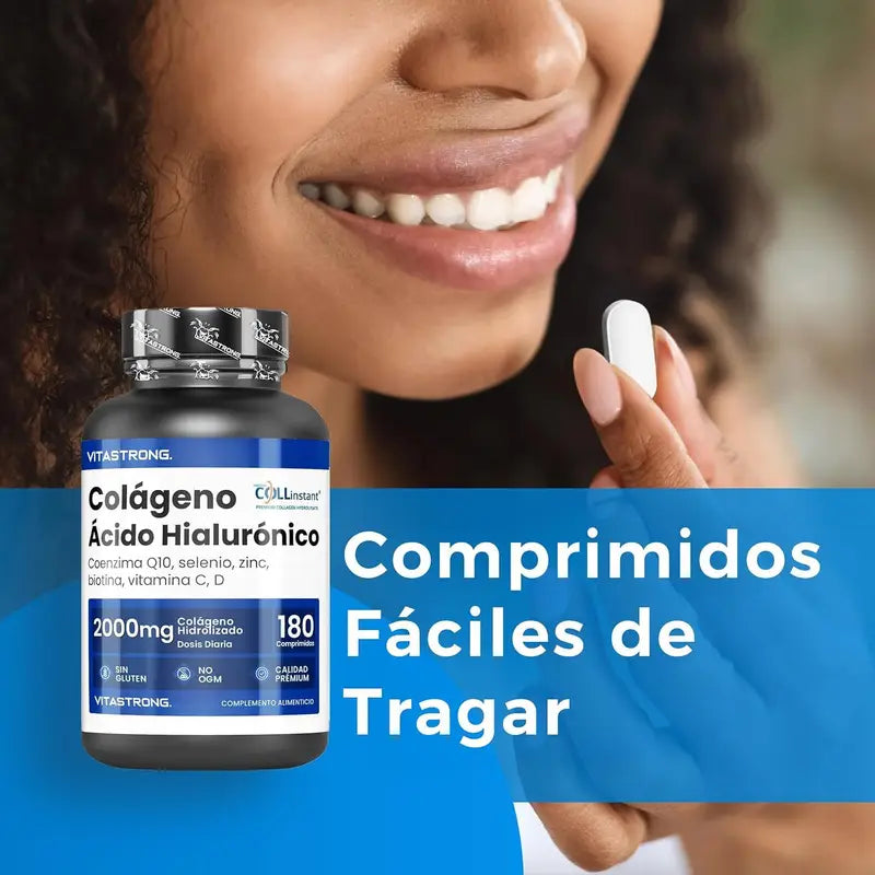Colágeno y Ácido Hialurónico 180 Comprimidos