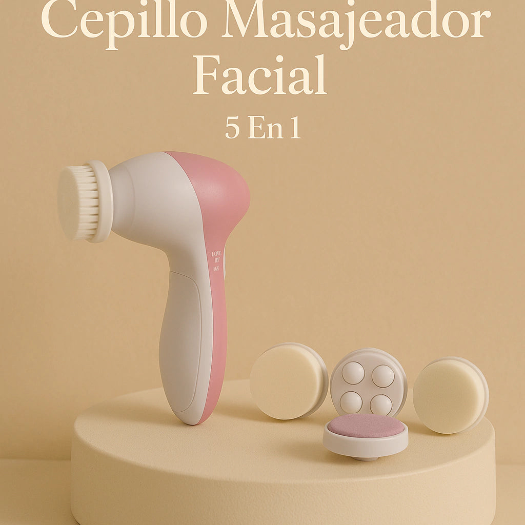 Cepillo Masajeador Facial 5 En 1