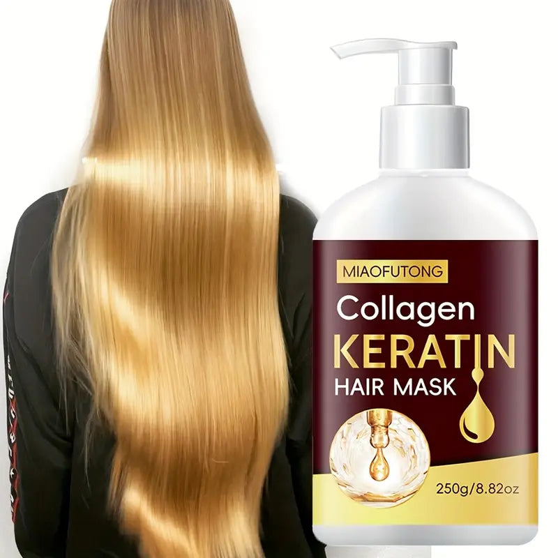 Máscara capilar de colágeno 7 en 1, hidratación profunda para cabello seco y dañado, suavizante