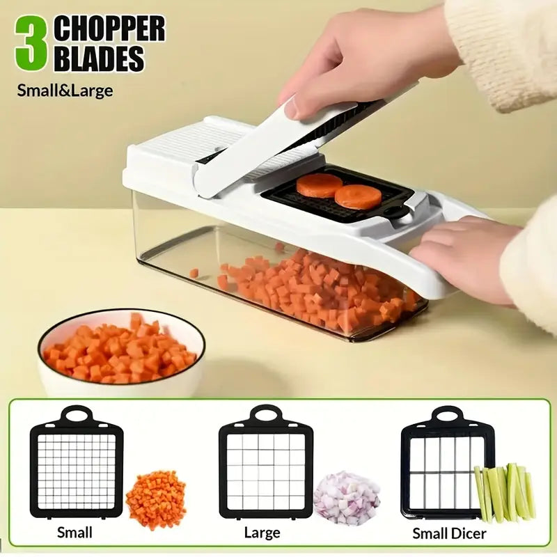 1 Set, 22 en 1/ 15 en 1, Picadora de verduras, Cortadora de frutas multifuncional