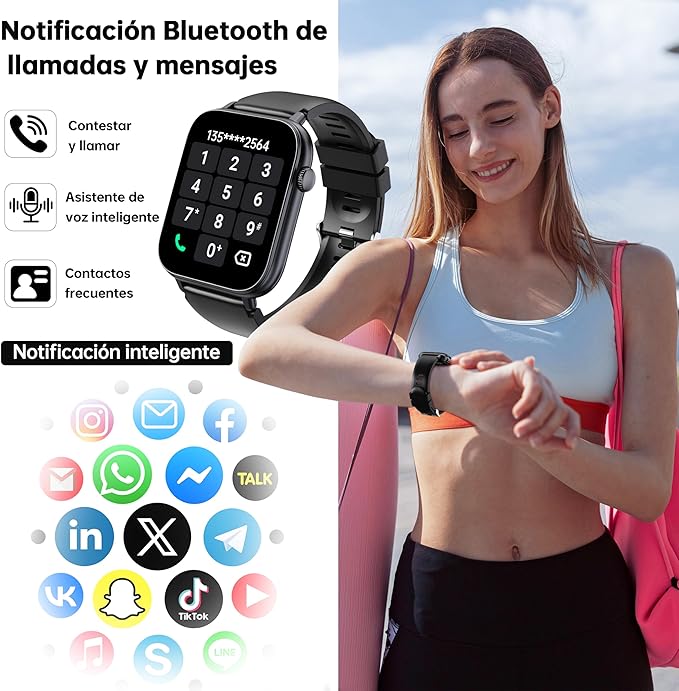 OUKITEL Reloj Inteligente Hombre Mujer, Smartwatch