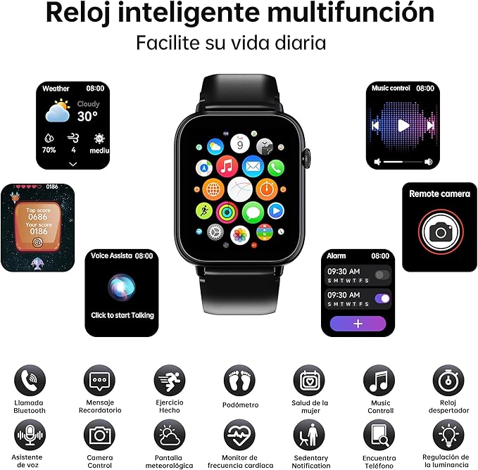OUKITEL Reloj Inteligente Hombre Mujer, Smartwatch