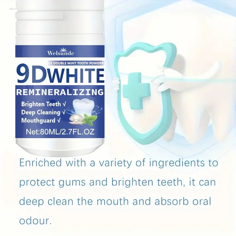 Polvo Dental de Hidroxiapatita Blanca 9D, Polvo Blanqueador Dental, Limpieza Profunda, Aliento Fresco