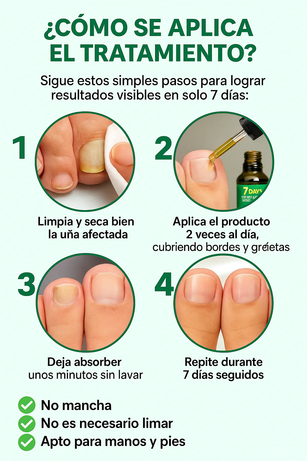 Fungiclear 7™ - TRATAMIENTO ANTI HONGOS 7 DÍAS 100% NATURAL
