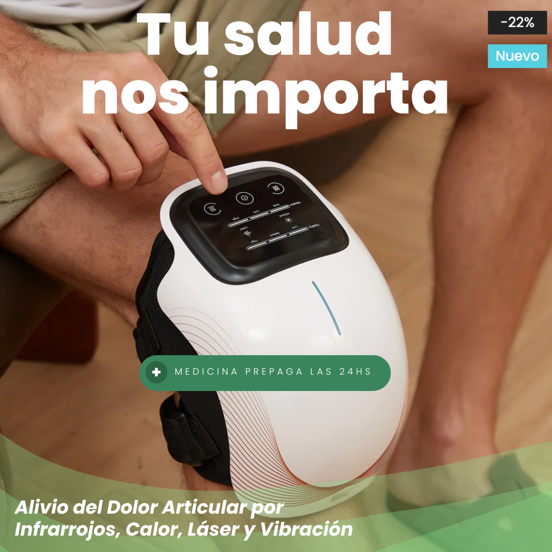Masajeador de Rodilla Inalámbrico | Alivio del Dolor Articular por Infrarrojos, Calor, Láser y Vibración