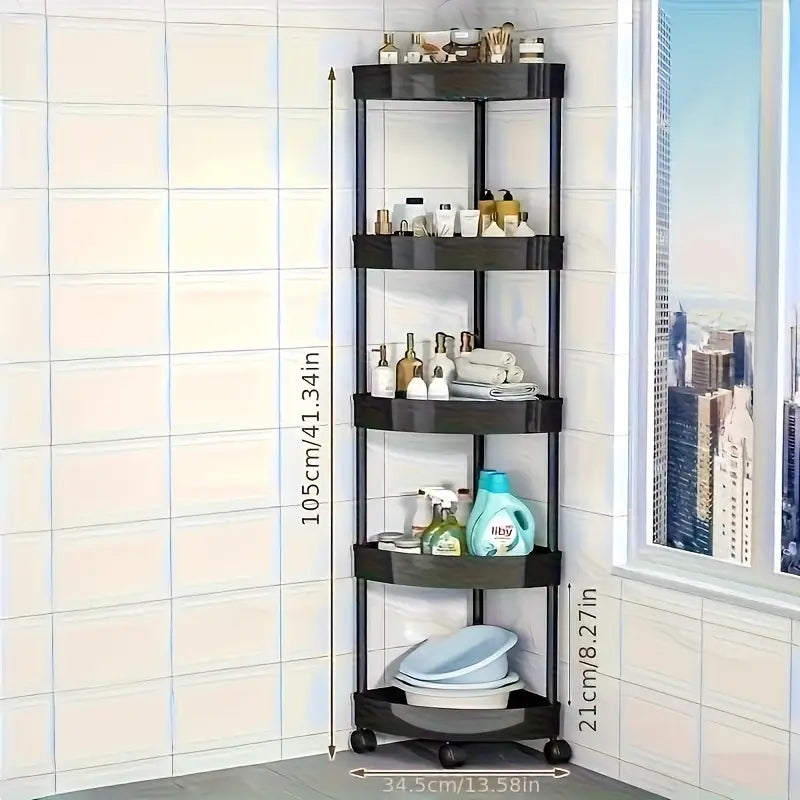 Estante de almacenamiento de baño giratorio de 360