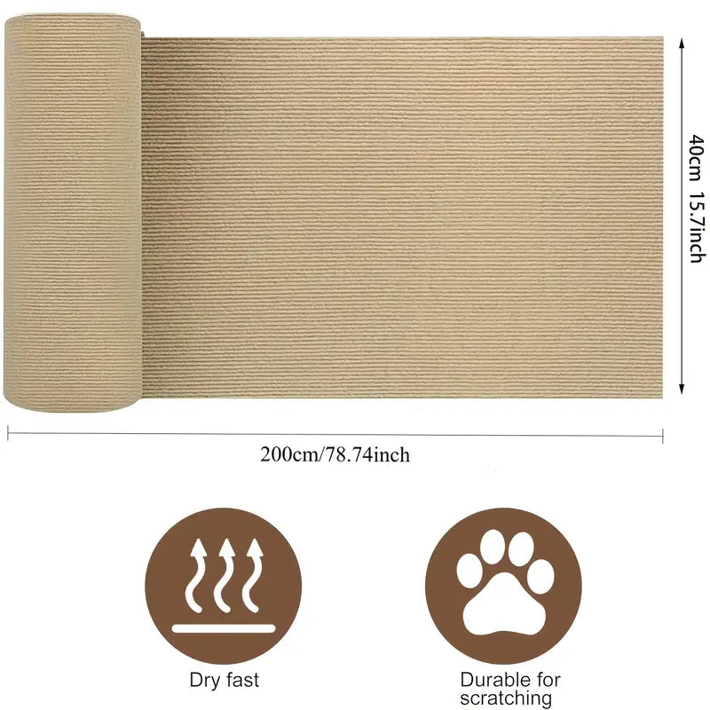 Protector de muebles para gatos que se puede recortar, con un tapete antiarañazos autoadhesivo