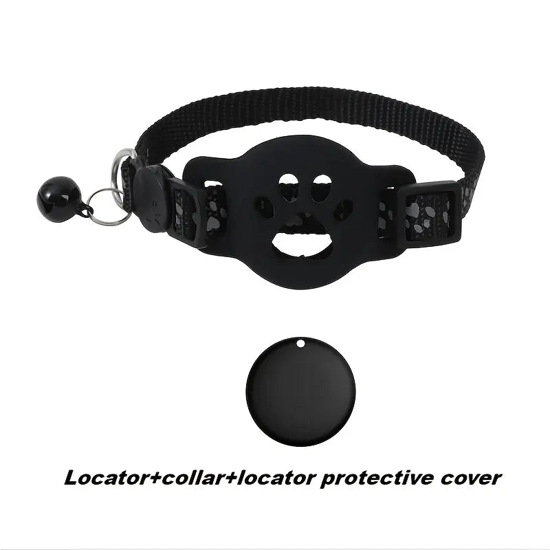 Juego de collares de posición para gatos con collar, localizador + estuche protector