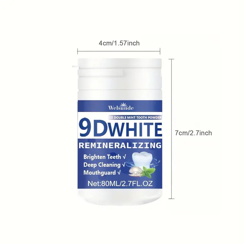 Polvo Dental de Hidroxiapatita Blanca 9D, Polvo Blanqueador Dental, Limpieza Profunda, Aliento Fresco