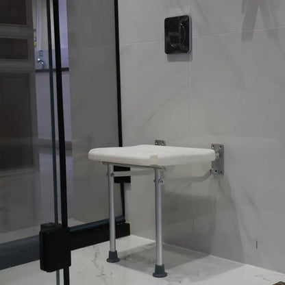 Silla de ducha plegable y montada en la pared con altura ajustable