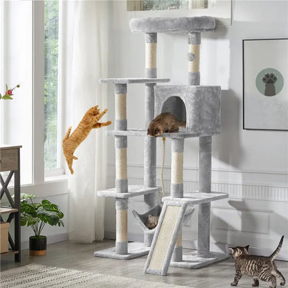Árbol de Gato Costoffs 160Cm Estable con Cuevas de Gato y Plataformas Casa