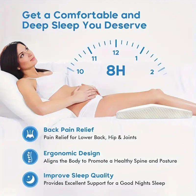 Almohada de Soporte Ergonómica para Piernas, Rodillas, Parte Baja de la Espalda y Cabeza