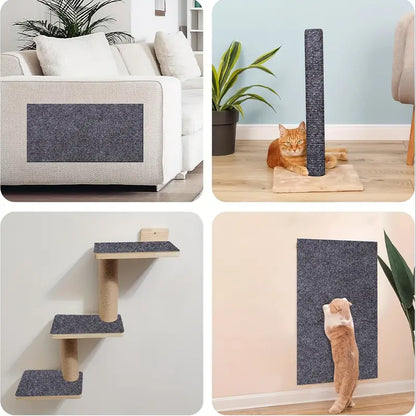 Protector de muebles para gatos que se puede recortar, con un tapete antiarañazos autoadhesivo para proteger sofás