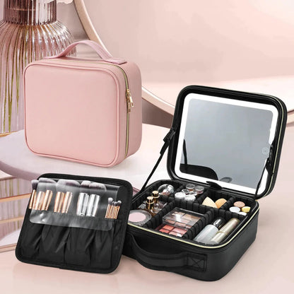 LUXURY - Espejo luz led maquillaje con organizador