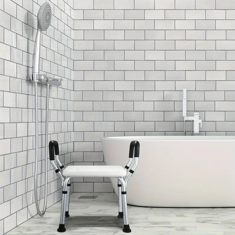 Taburete De Ducha Ajustable En Altura Antideslizante