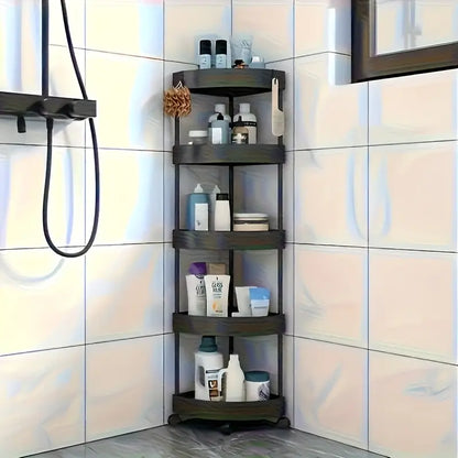 Estante de almacenamiento de baño giratorio de 360