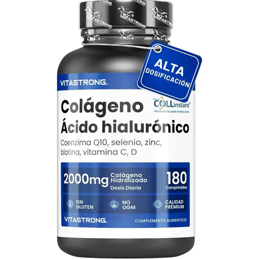 Colágeno y Ácido Hialurónico 180 Comprimidos