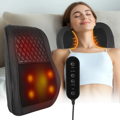Compresor de calor + masajeador de espalda 3D, se adapta al cuello, hombros, espalda, piernas, curvas
