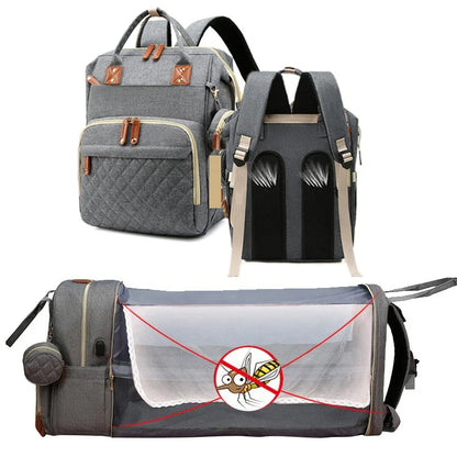 Mochila cambiador Inteligente 2 en 1 - Capacidad Máxima