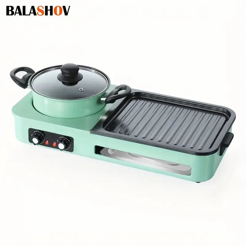 Combinación de Parrilla Eléctrica y Olla Caliente BALASHOV 2-en-1