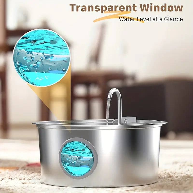Fuente de agua inteligente de gran capacidad de 7 litros con vidrio