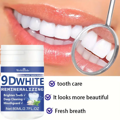 Polvo Dental de Hidroxiapatita Blanca 9D, Polvo Blanqueador Dental, Limpieza Profunda, Aliento Fresco
