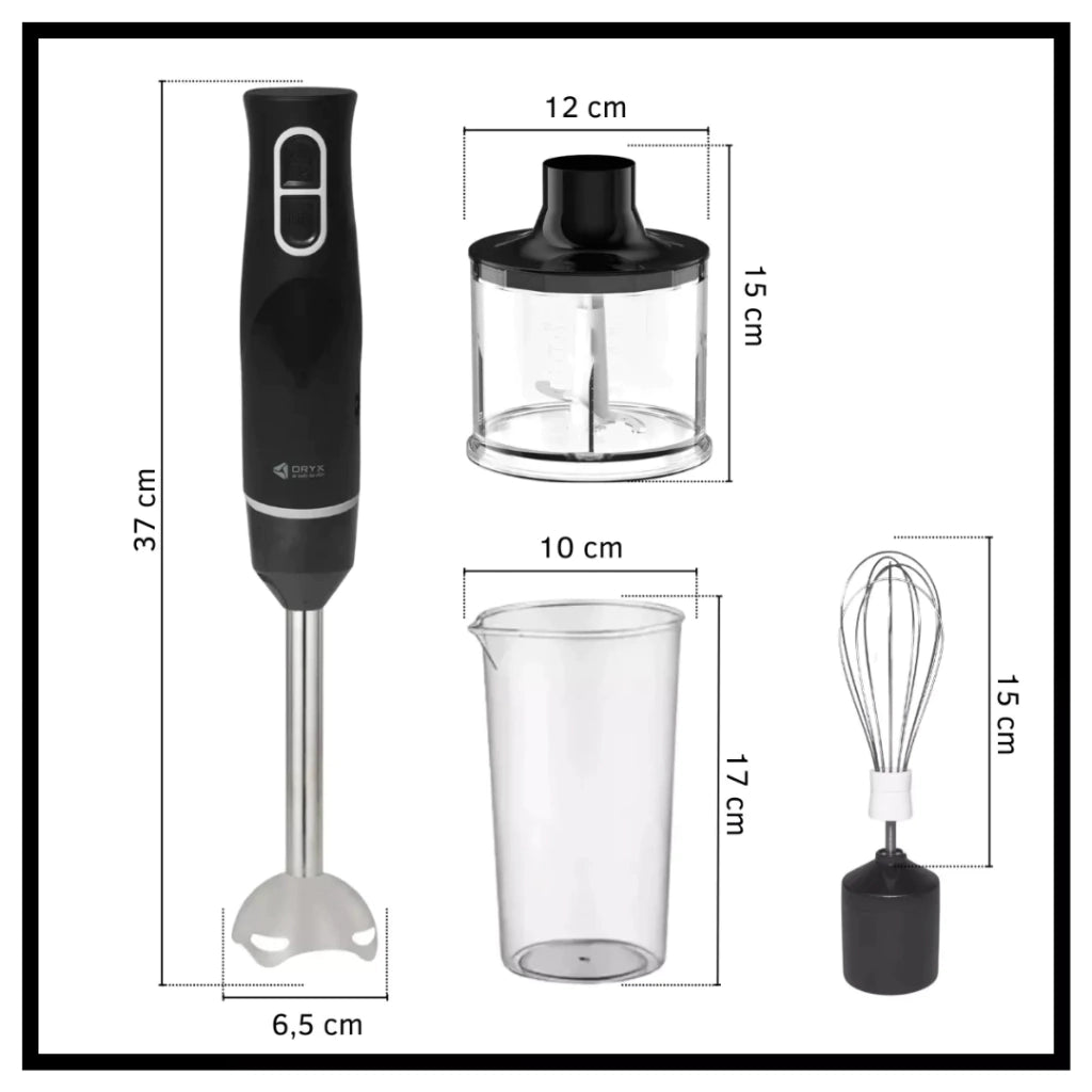 Potente Mixer Batidora Minipimer Procesador Oryx