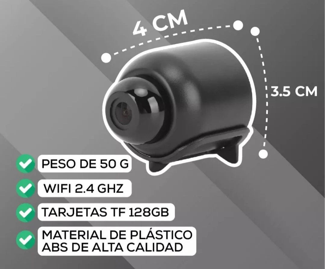 Cámara Espía HD 1080p WiFi – Seguridad en la Palma de tu Mano