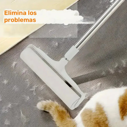 Conjunto de 4 piezas (3 Rollos de Papel + 1 Quitapelos de Mango Largo, Cepillo Retráctil para Ropa
