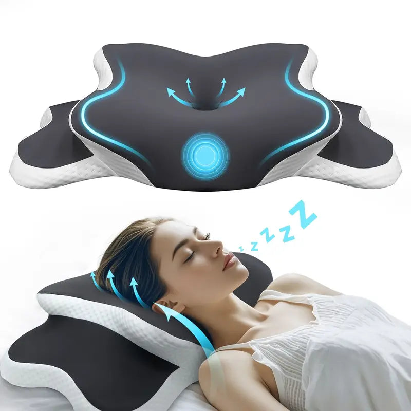 Almohada Ergonómica para Dormir, Apoyo Cervical, Cómoda y Suave