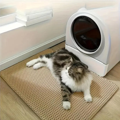 Alfombra para arena de gato extra grande de doble capa hecha de material EVA,