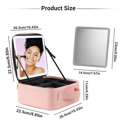 LUXURY - Espejo luz led maquillaje con organizador