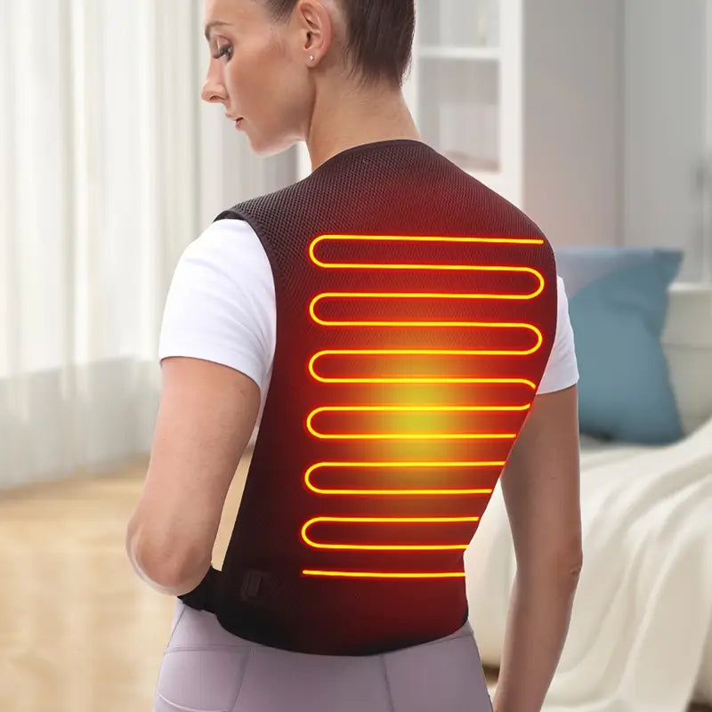Almohadilla Eléctrica Portátil para Espalda con 3 Niveles de Calor y Apagado Automático