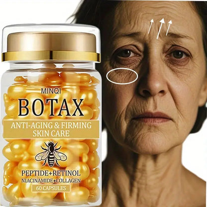 Paquete de 2 Cápsulas Reafirmantes BOTAX, Producto para el Cuidado de la Piel con Retinol, Colágeno y Veneno de Abej