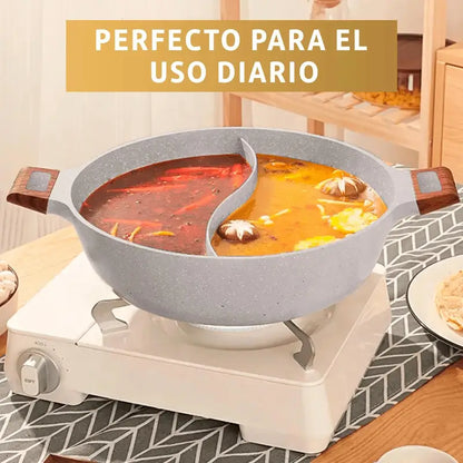 Cacerola de Cocina 18 cm con Separador para Doble Cocinado