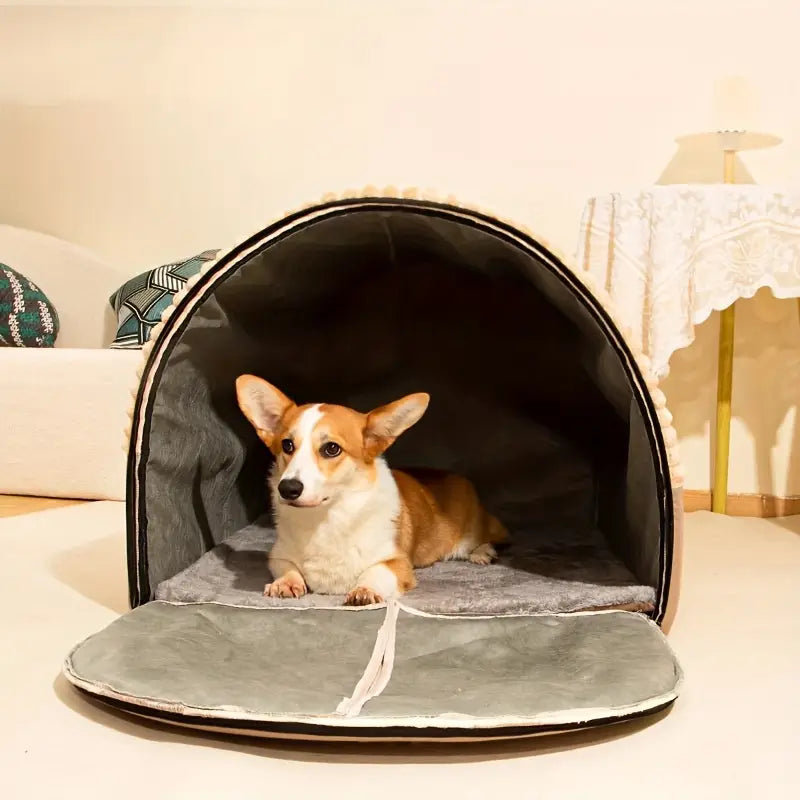 Casa para Mascotas de Cuatro Estaciones, Cama Cálida y Segura