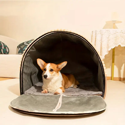 Casa para Mascotas de Cuatro Estaciones, Cama Cálida y Segura