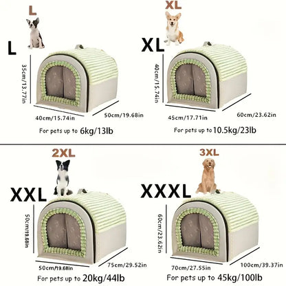 Casa para Mascotas de Cuatro Estaciones, Cama Cálida y Segura