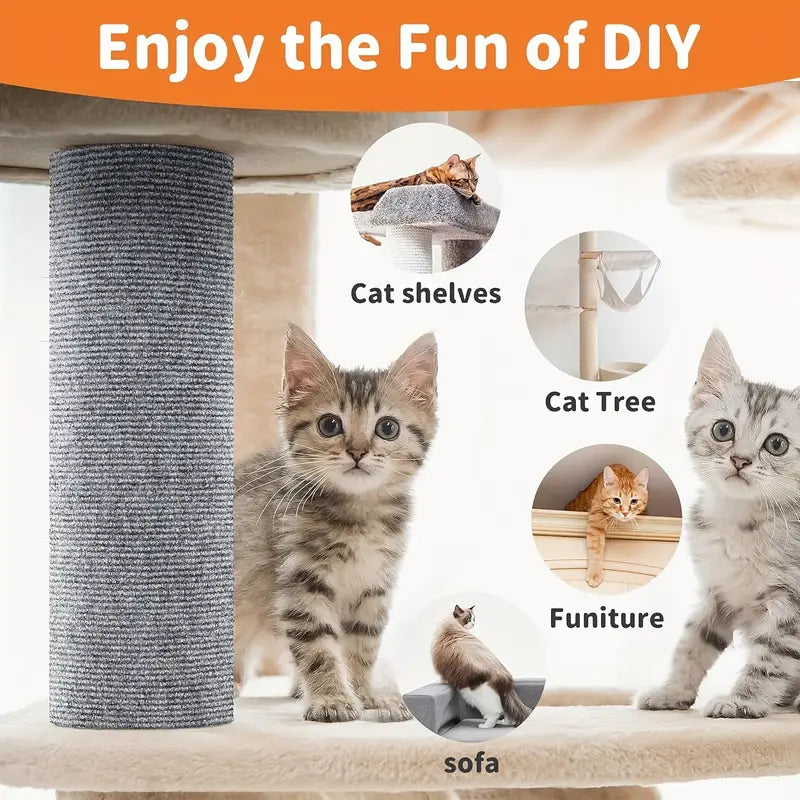 Protector de muebles para gatos que se puede recortar, con un tapete antiarañazos autoadhesivo para proteger sofás