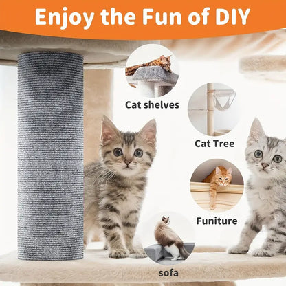 Protector de muebles para gatos que se puede recortar, con un tapete antiarañazos autoadhesivo para proteger sofás