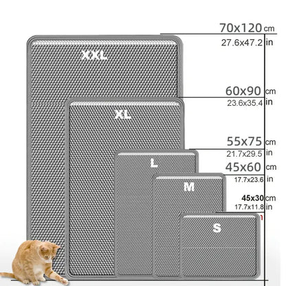 Alfombra para arena de gato extra grande de doble capa hecha de material EVA,
