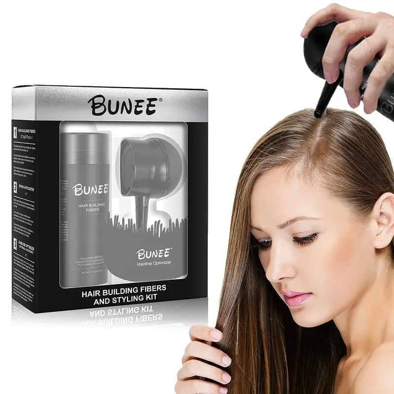Conjunto de Fibra Capilar con Riego Nutritivo para la Raíz del Cabello y Spray para el Cuidado de la Barba