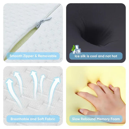 Almohada Ergonómica para Dormir, Apoyo Cervical, Cómoda y Suave