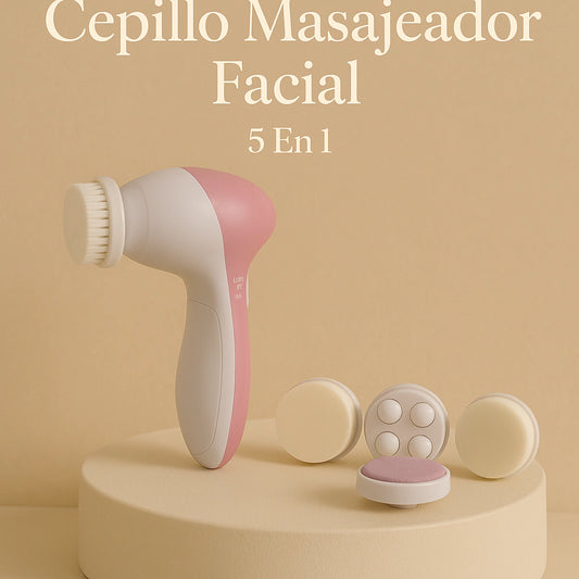 Cepillo Masajeador Facial 5 En 1