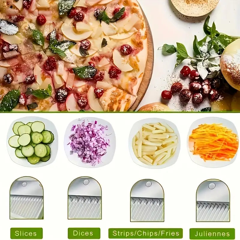 1 pieza de mandolina manual con cuchilla de acero inoxidable, versatil