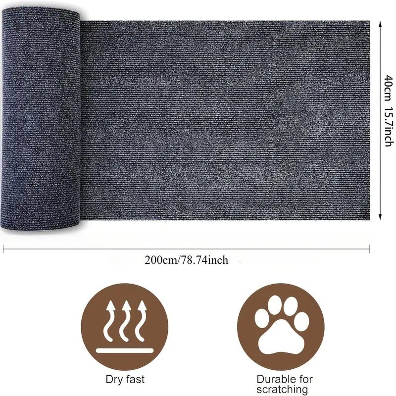 Protector de muebles para gatos que se puede recortar, con un tapete antiarañazos autoadhesivo para proteger sofás
