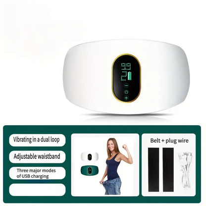 Cinturón de masaje abdominal eléctrico, recargable por USB