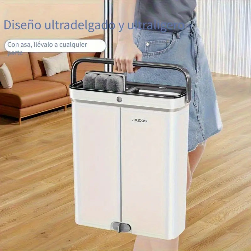 Juego de Fregona Plana y Cubo con Escurridor Mejorado