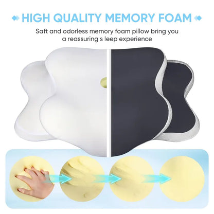 Almohada Ergonómica para Dormir, Apoyo Cervical, Cómoda y Suave